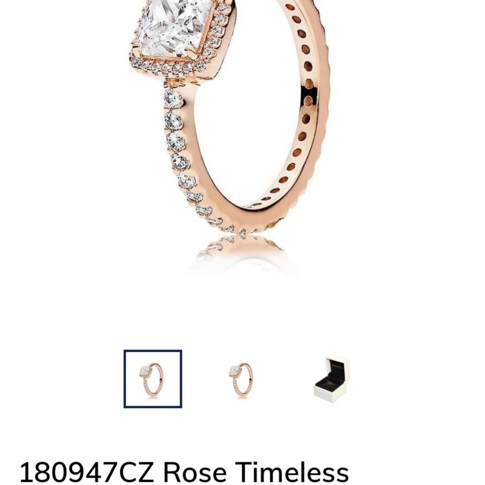Pandora size 6 rose gold ring